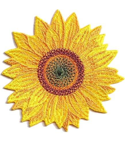 Amazon.com: ID 6054 Shiny Sunflower Bloom Patch Flower Garden